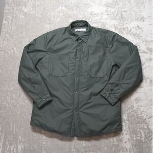 ZARA Men Green Collared Button Up Utility Jacket Size L